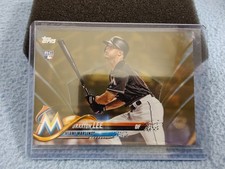 2018 TOPPS UPDATE GOLD BRAXTON LEE #US196 RC #'D 1249/2018 MIAMI MARLINS