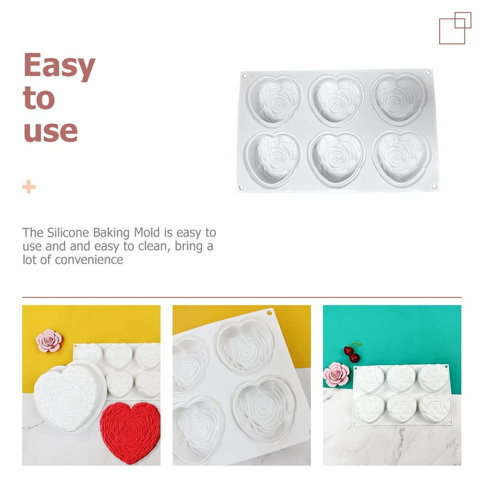 2pcs Silicone Chocolate Mold Silicone Baking Mold Cake Making Chocolate Baking - Image 3 of 4