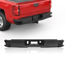 MOSTPLUS Black Rear Bumper Assembly Compatible for 2014-2018 Chevy Silverado GMC
