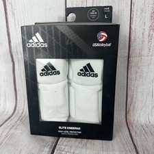 BRAND NEW Adidas Elite Volleyball Knee Pads GL5198 in WHITE Size Large 30.00