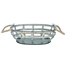 Metal Basket Serving Tray with Handles 12 X 8.5 X 4