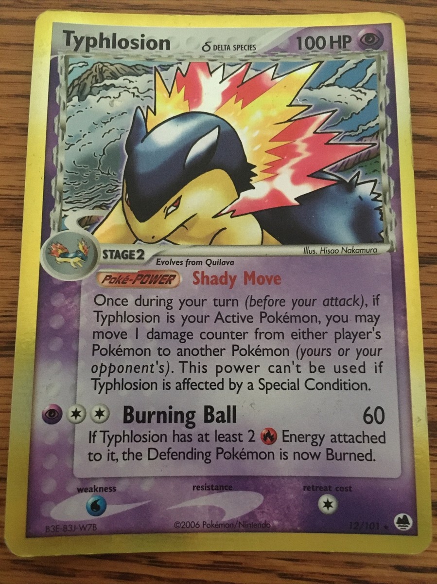Typhlosion 12/101 Holo Rare Pokemon Card Dragon Frontiers Delta