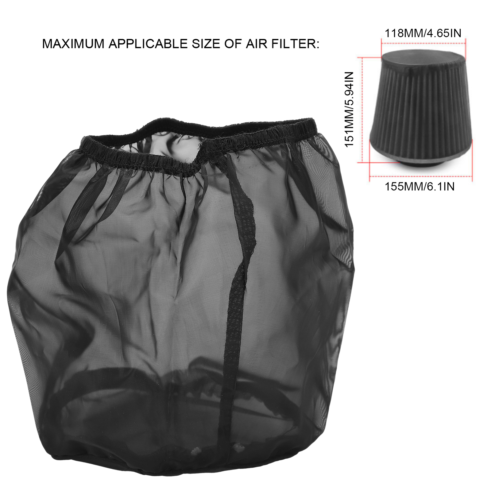 Universal Air Filter Cleaner Protective Cover Cone Rain Sock Cover Waterproof