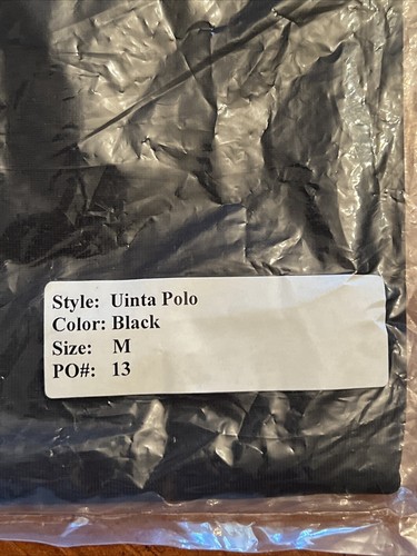 NWT QED Style Men's Golf Shirt Snap Buttons Uinta Black Polo Size M - Picture 3 of 4