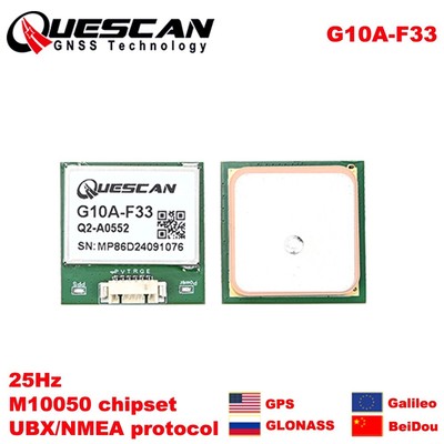 QUESCAN M10050 25Hz M10 GPS GNSS Module GPS GLONASS Galileo Beidou UBX Protocol