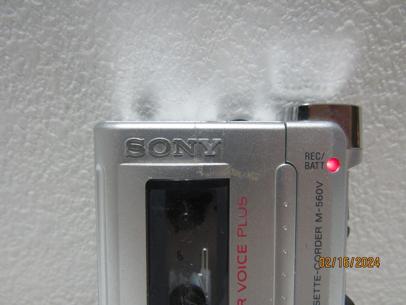 Sony MicrocassetteCorder M560V VOR Handheld Voice Recorder Clear