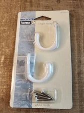 Target Casual Home 2 Single Robe Hooks, White Finish 4 Screws
