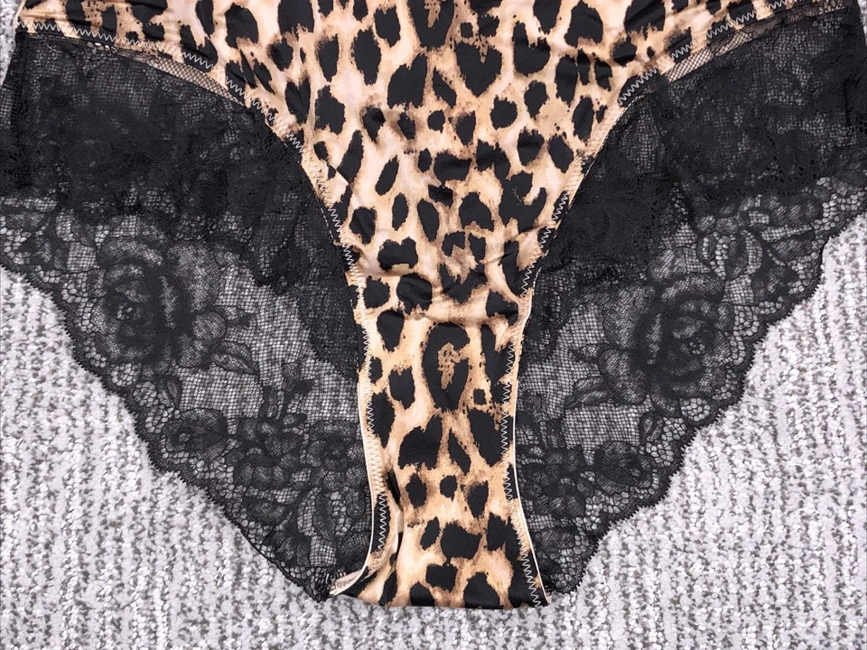 Victoria's Secret Muy Sexy Nuevo con Etiquetas XXL Estampado de Leopardo Cintura Alta Calzoncillo Panty Encaje Foto 3 de 4