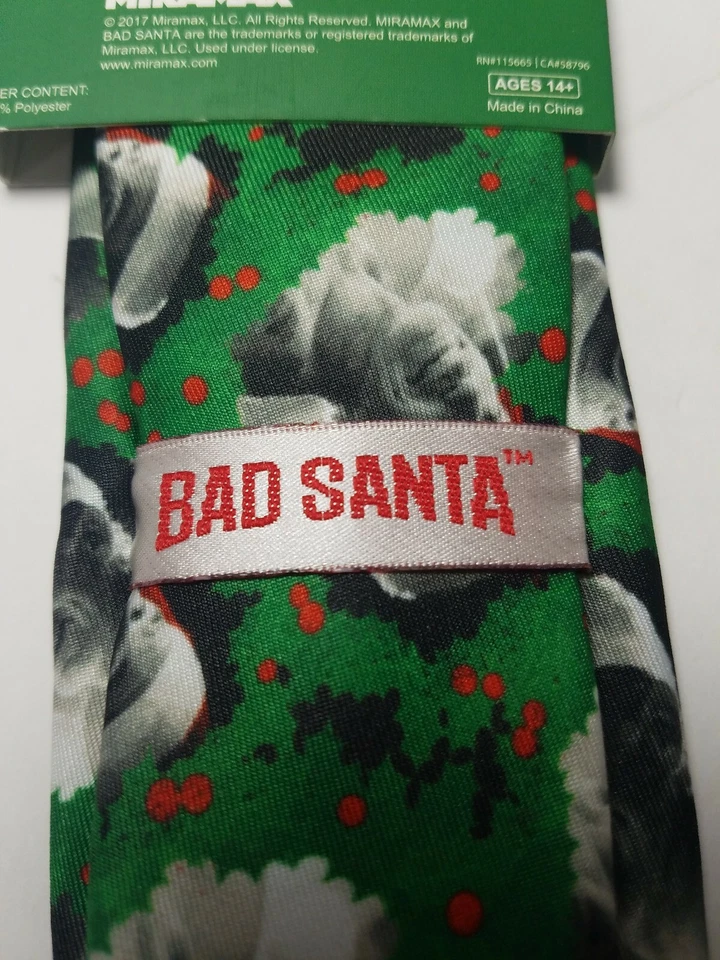 Tacky Navidad Suéter Fiesta Malo Santa Película Corbata Cuello Nuevo con Etiquetas Divertido Novedad Nuevo Foto 4 de 4