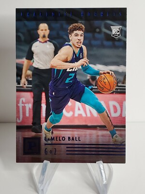 2020-21 Panini CHRONICLES ''LAMELO BALL'' /99 BLUE Parallel Rookie #102 HORNETS  