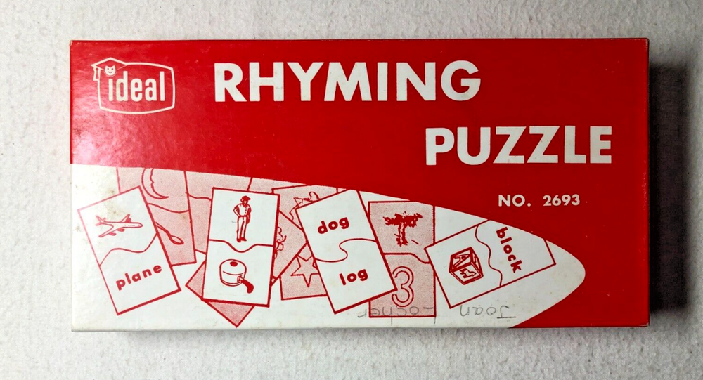 Vintage Ideal Rhyming Puzzle No. 2693, made in Oak Lawn Illinois