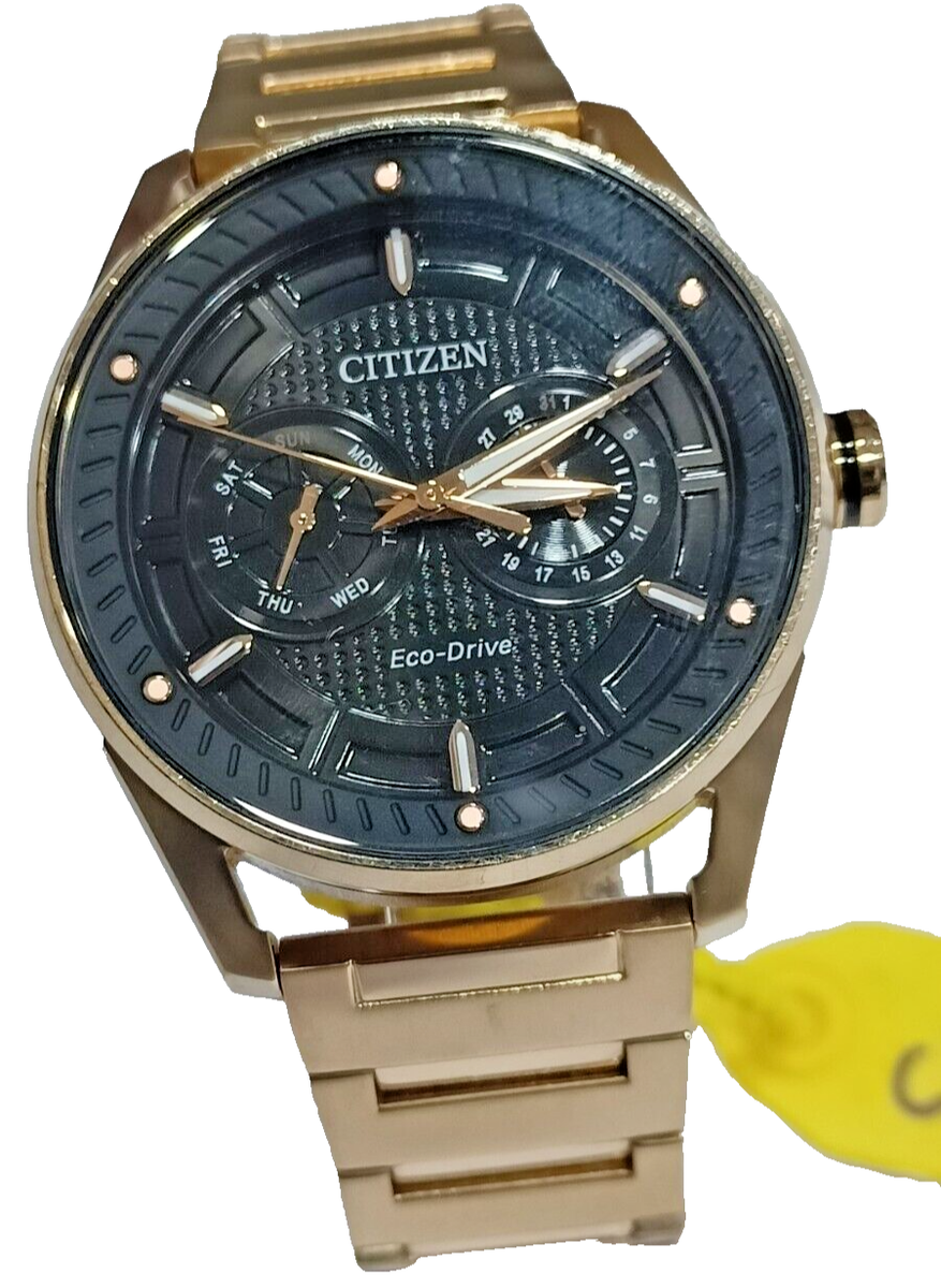 8725-S111919 CITIZEN ECO-DRIVE BLACK DIAL STAINLESS STEEL MEN'S