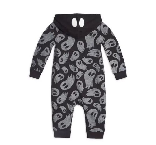 Wonder Nation Baby Boy Girl Hooded Halloween Ghost Romper Size 0-3 Months New - Picture 2 of 8