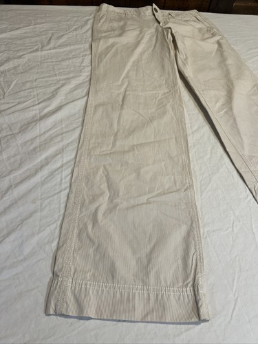 Gap Women's Size 2R True Straight Pants Career Casual Beige Tan Striped Low Rise - Picture 6 of 19