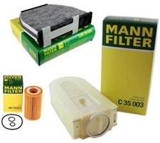 Mann Oil Air Carbon Cabin Filter Kit for Mercedes W204 GLK250 2.1 L4 2013-2015