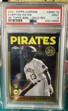 Ke'Bryan Hayes 1986 Gold Refractor #/50 Rookie Card- 2021 Topps Chrome- PSA 9