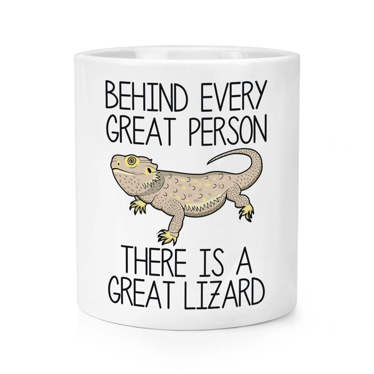 Behind Every Great Person There Is A Great Lizard Makeup Brush Pencil Pot Funny