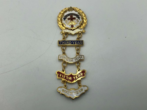 Methodist Sunday School Ladder Badge Pin Award Charms Thru 6th Year Vintage - Picture 3 of 5