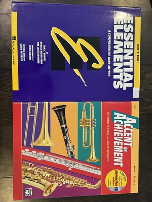 Flute Lesson Books: Essential Elements 1 & Accent On Achievement 2