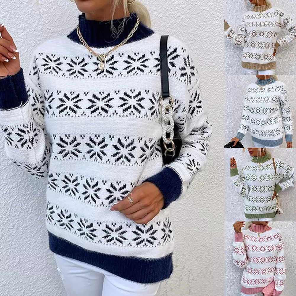 Ladies hot sale snowflake jumper