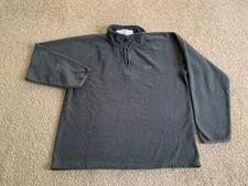 The North Face Mens Sweater Large Gray Tech Fleece 1/4 Zip Pullover Sweatshirt