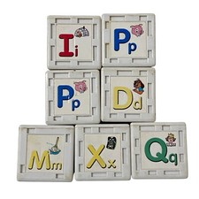 LeapFrog Leaps Phonics Railroad Alphabet Train Block Replacement Part Lot of 7