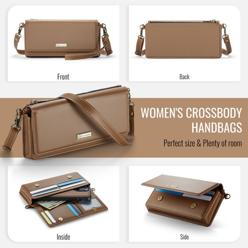 CaseMe Universal Leather Wallet Purse Bag Case For Samsung iPhone Moto Huawei Mi - 第 16/29 張圖片