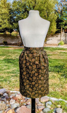 1970s Vintage Miss York Reine Petite XSmall Women's Retro Paisley Japanese Skirt