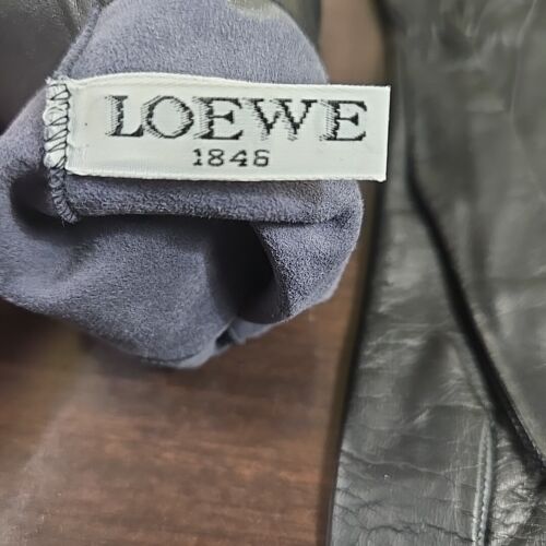 Vintage Lederhandschuhe Loewe Spanien Damen schwarz Größe 7 1/2 weiches Leder - Bild 5 von 7
