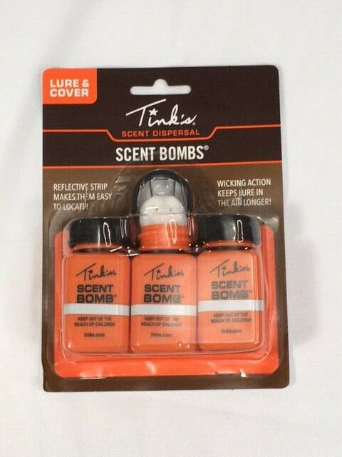 Tink's 3 Pack Scent Dispersal Scent Bombs - Lure and Cover - New