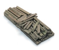 Artitec 28.125 - 1:87: Ladegut: Alte Bahnschwellen FüR Sandwagen - Neu + Ovp