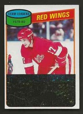 1980-81 Topps #16 Detroit Red Wings Team Leader Mike Foligno