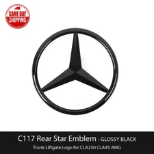 Gloss Black Rear Boot Star Badge Emblem For Mercedes CLA W117 A1178170016