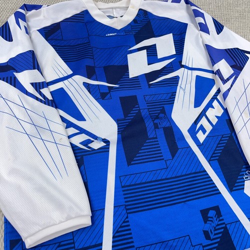 One Industries Jersey Men XXL Blue White Carbon Shirt Bike Motocross Adult * - Picture 3 of 20
