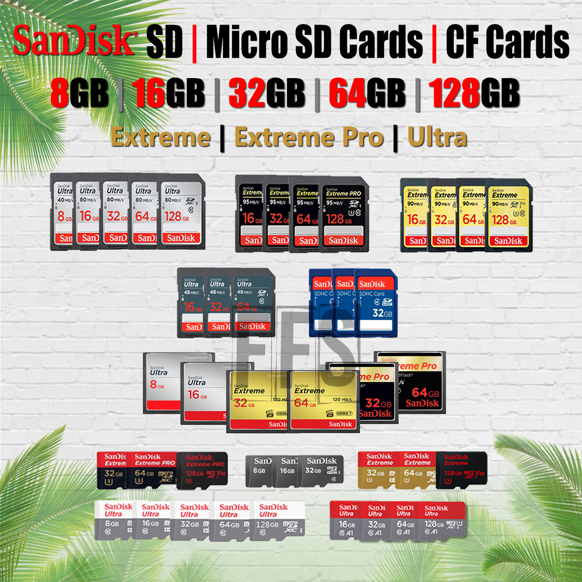 SanDisk SD OR Micro SD Card CF 16GB 32GB 64GB 128GB 256GB Extreme