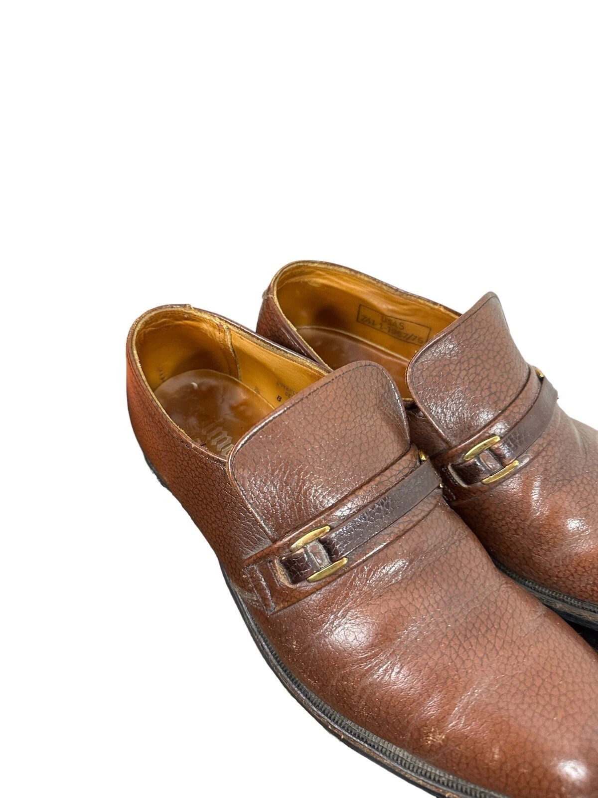 THOM BROWNE Mocassino Thom McAn Bootmaster uomo marrone formale pelle scarpe eleganti vintage 8E