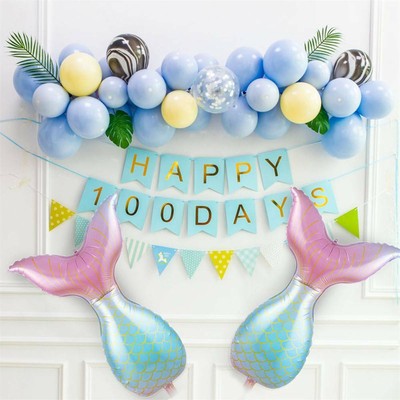 Mermaid Tail Balloon Under The Sea Party Decorations For Birthday