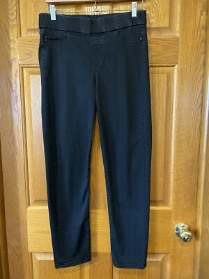 CE45 Liverpool Black Slim Skinny Pull On Jeans Jeggings Womens