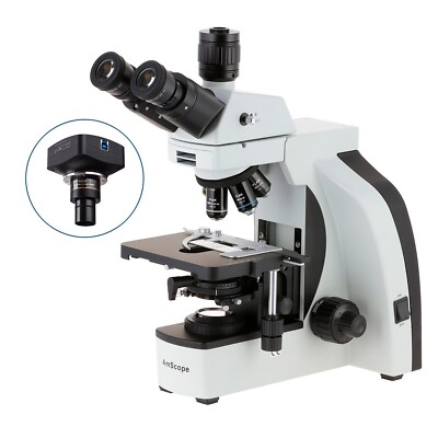 AmScope 40X-2500X Trinocular Compound LED Microscope+20MP USB 3.0 C-mount Camera