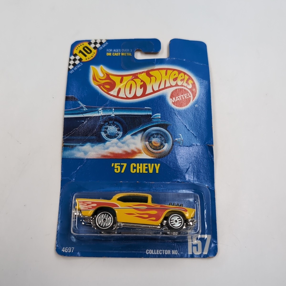 【レアカード】ホットウィール CHEVY 1500 Hot Wheels Blue Card '57 Chevy Collector No. 157 w/ Speed