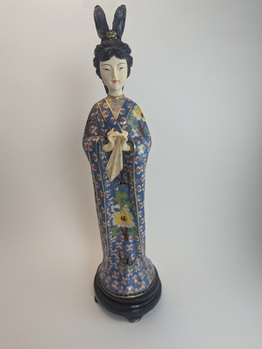 Vintage Chinese Cloisonné Figure / Statue of Standing Woman - 第 1/5 張圖片