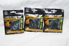 Lock Laces Original No Tie Black Elastic Laces and Fastening System lot of 3