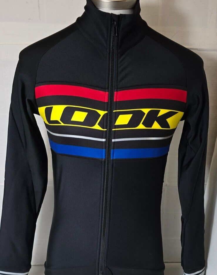 Look - Chaqueta de ciclismo deportivo de carreras - Para hombre - Negra - Impermeable, transpirable