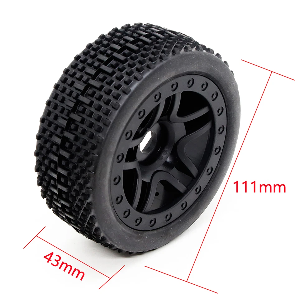 4Stk 17mm Hex 111mm Off-Road Reifen für 1/8 1/10 RC TRAXXAS ARRMA - Bild 3 von 4