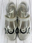 Naot Rongo Mary Jane Shoes Slingback Slip On  Cut Out Beige Black Womens Size 7