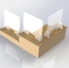 Thick & Sturdy Acrylic Sneeze Guard Barrier Divider Shield Countertop