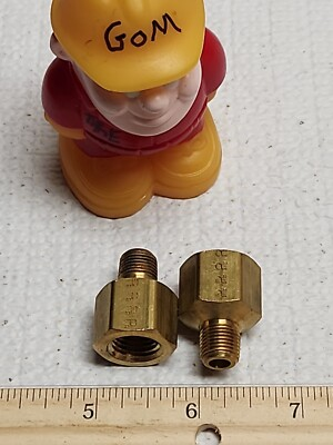 #ad Brass Parker 1 4quot; FNPT 1 8mnpt Pipe Adapter Pressure Gauge Connector 2qty $13.95
