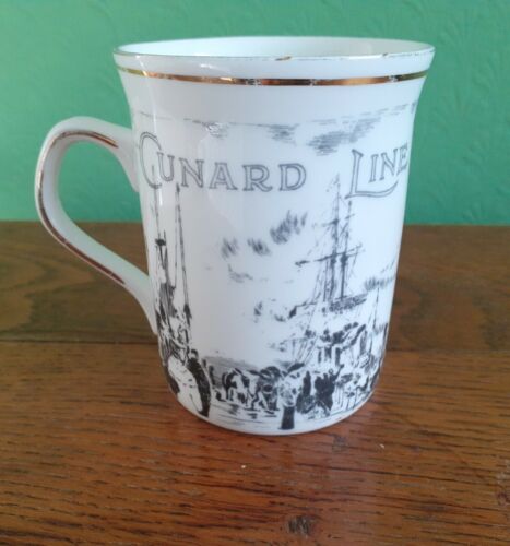 Cunard Line  Landing Stage at Liverpool China Mug  Made in England 10cm