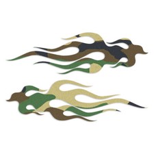 Flames Fire Pair - Decal Sticker - Multiple Patterns Sizes - Ebn7276