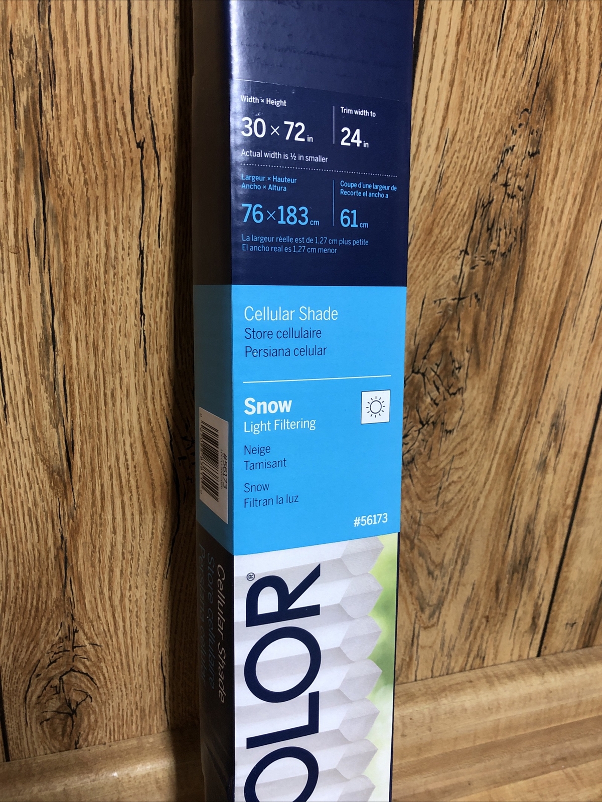 LEVOLOR Trim+Go Snow Light Filtering 30&rdquo; x 72&rdquo; Cellular Shade Brand New